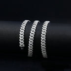 Moissanite Classic Monaco Cuban Necklace Chain – Iced Out (925 Silver, 14mm)